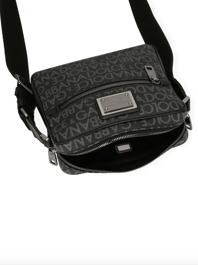 Dolce & Gabbana coated jacquard crossbody bag