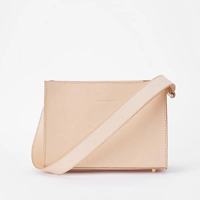Fashion Beige Leather Women Box Tote Bag Box Handbag Shoulder Bag For Women