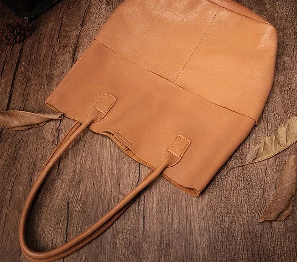 Fashion Black Leather Tote Bag Shopper Bag Brown Tote Purse For Women