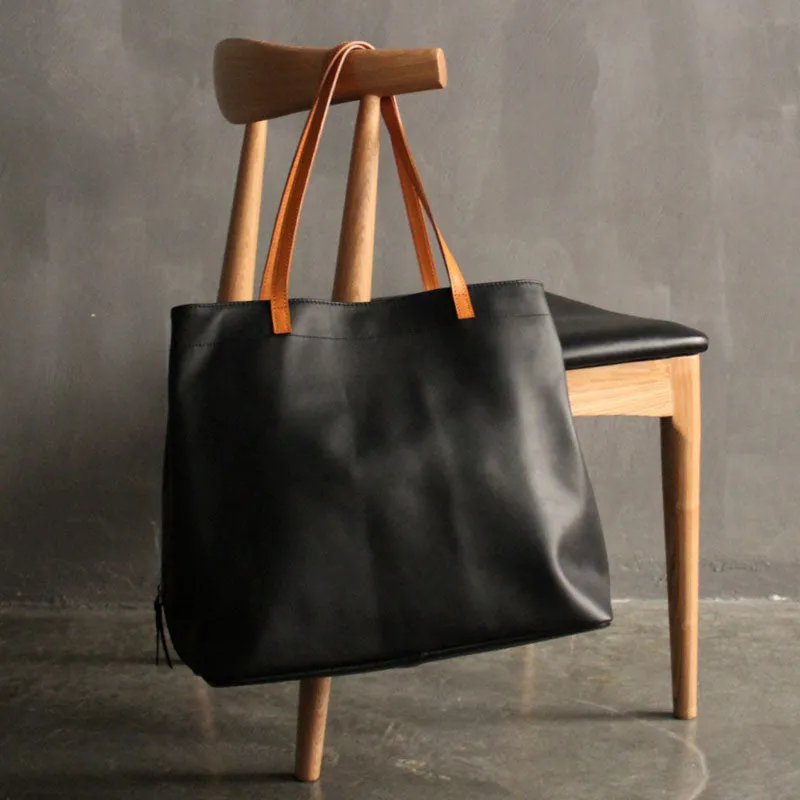 Fashion LEATHER Large Black WOMEN Tote Bags Tote Shoulder Purse FOR WOMEN