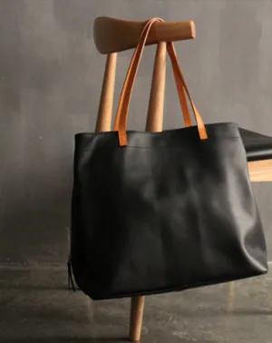 Fashion LEATHER Large Black WOMEN Tote Bags Tote Shoulder Purse FOR WOMEN