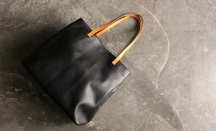 Fashion LEATHER Large Black WOMEN Tote Bags Tote Shoulder Purse FOR WOMEN