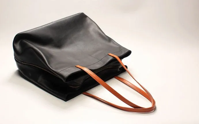 Fashion LEATHER Large Black WOMEN Tote Bags Tote Shoulder Purse FOR WOMEN
