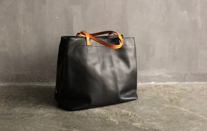 Fashion LEATHER Large Black WOMEN Tote Bags Tote Shoulder Purse FOR WOMEN
