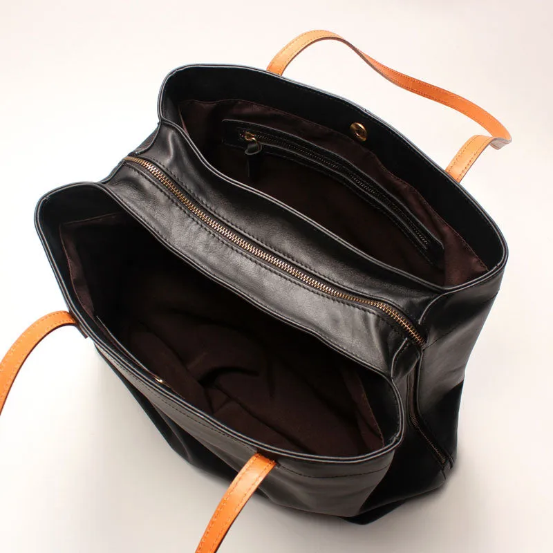 Fashion LEATHER Large Black WOMEN Tote Bags Tote Shoulder Purse FOR WOMEN