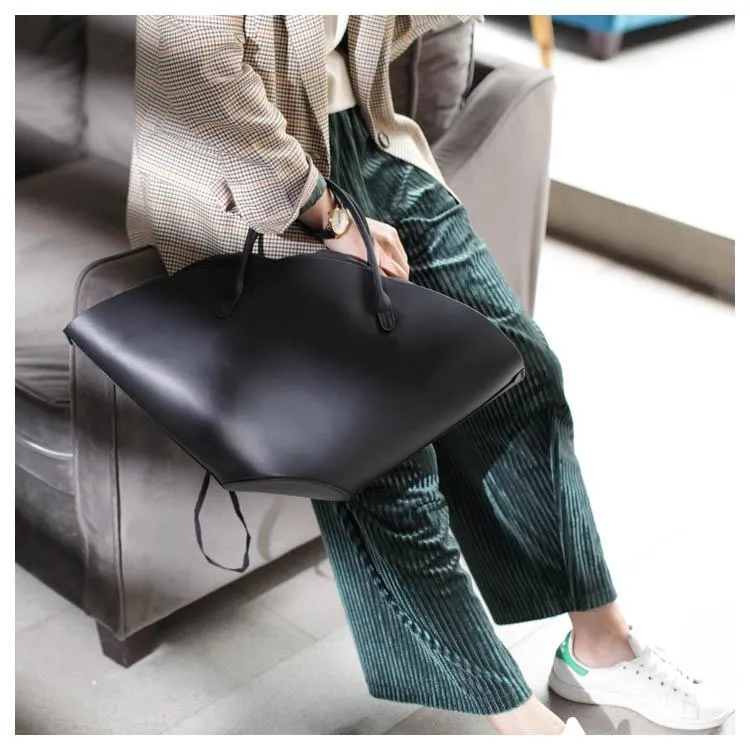 Fashion Womens Black Leather Tote Handbag Purse Green Womens Shopper Bag Work Purse