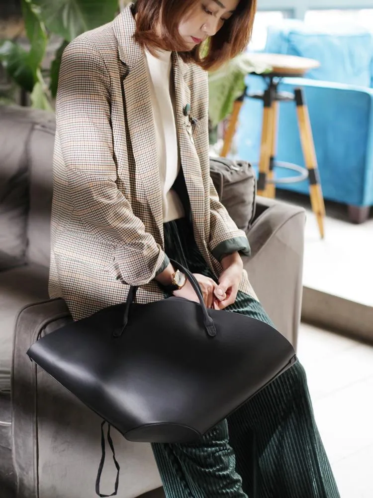 Fashion Womens Black Leather Tote Handbag Purse Green Womens Shopper Bag Work Purse