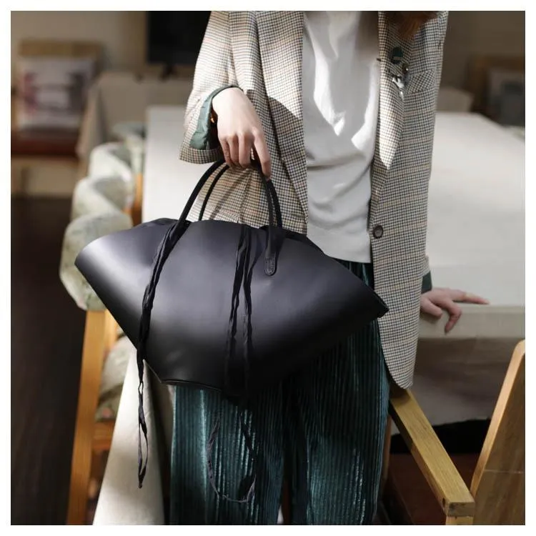 Fashion Womens Black Leather Tote Handbag Purse Green Womens Shopper Bag Work Purse