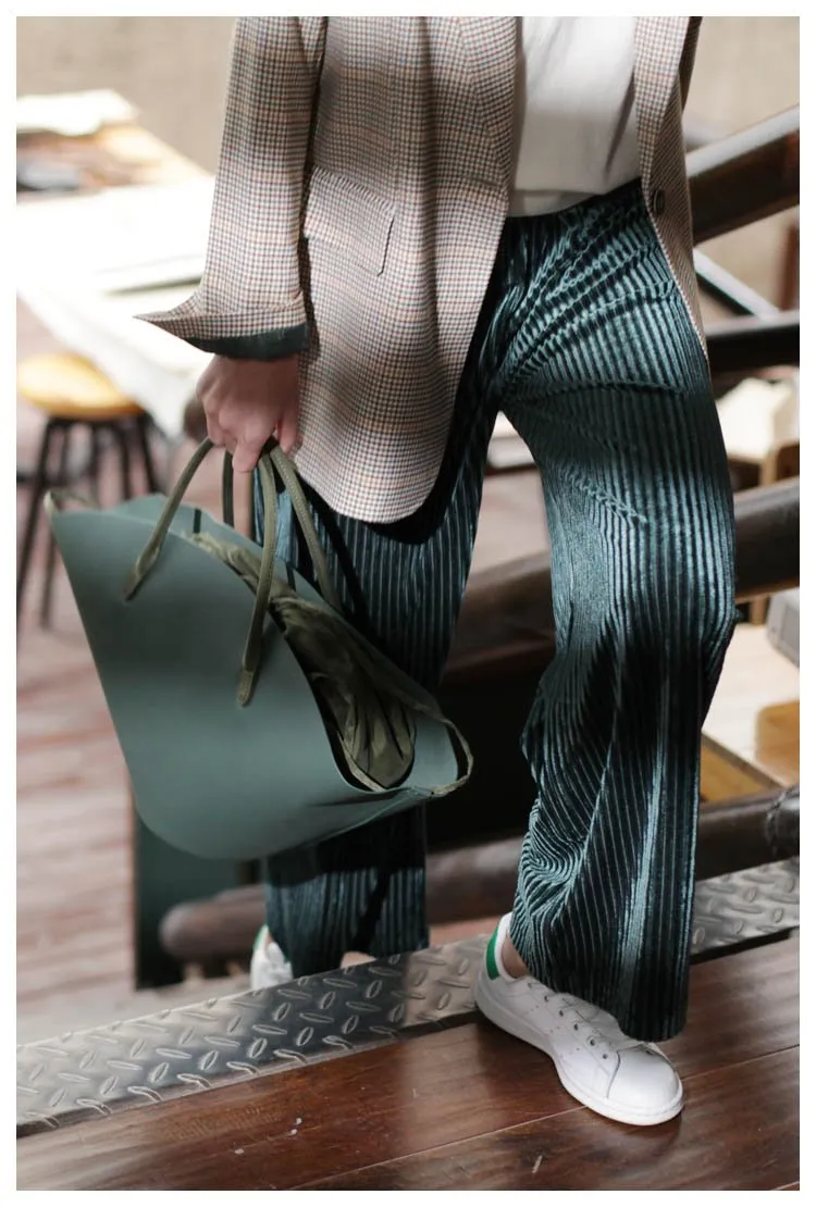 Fashion Womens Black Leather Tote Handbag Purse Green Womens Shopper Bag Work Purse
