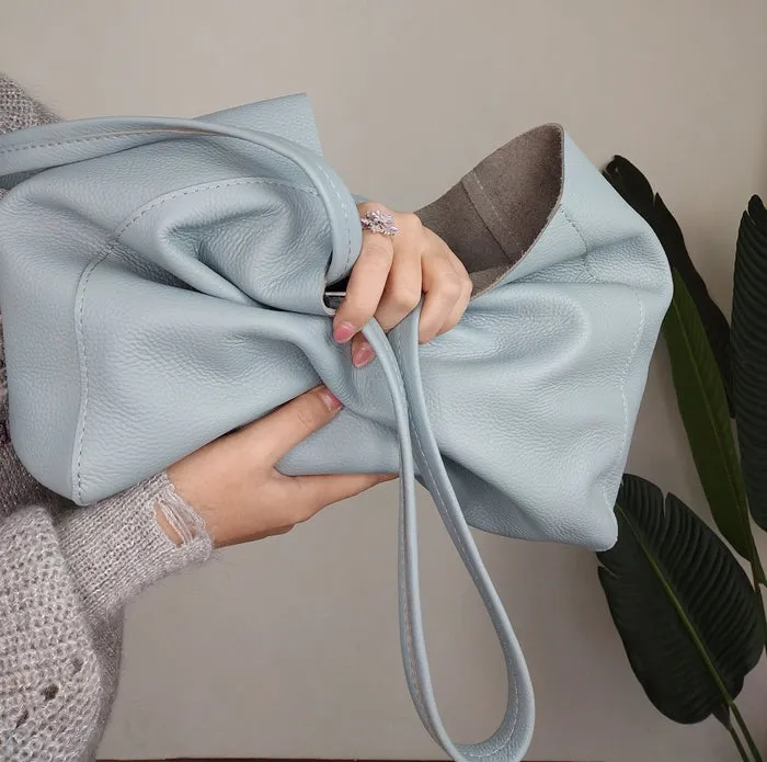 Fashion Womens Blue Leather Oversize Tote Bag Blue Shoulder Tote Bag Handbag Tote For Women