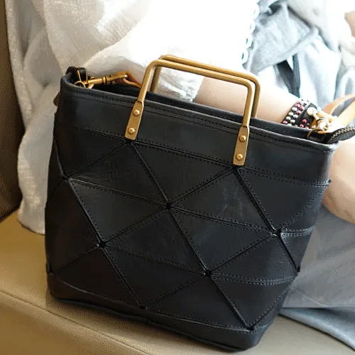 Fashion Womens Green Leather Woven Tote Bag Weaved Shoulder Bag Zipper Handbag for Women