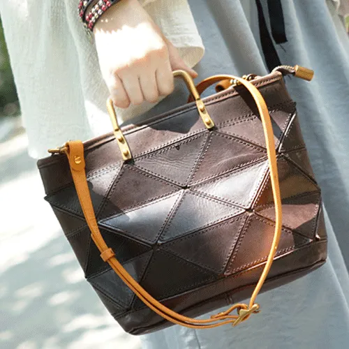 Fashion Womens Green Leather Woven Tote Bag Weaved Shoulder Bag Zipper Handbag for Women