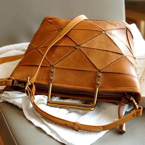 Fashion Womens Green Leather Woven Tote Bag Weaved Shoulder Bag Zipper Handbag for Women