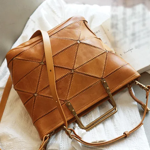Fashion Womens Green Leather Woven Tote Bag Weaved Shoulder Bag Zipper Handbag for Women