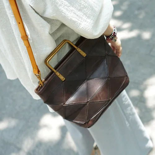 Fashion Womens Green Leather Woven Tote Bag Weaved Shoulder Bag Zipper Handbag for Women