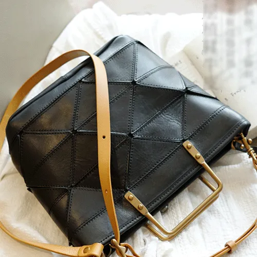 Fashion Womens Green Leather Woven Tote Bag Weaved Shoulder Bag Zipper Handbag for Women