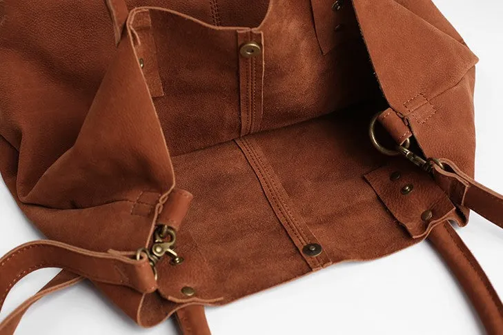 Fashion WOMENs LEATHER Work Tote Bag Vintage Tote Shoulder Purse FOR WOMEN