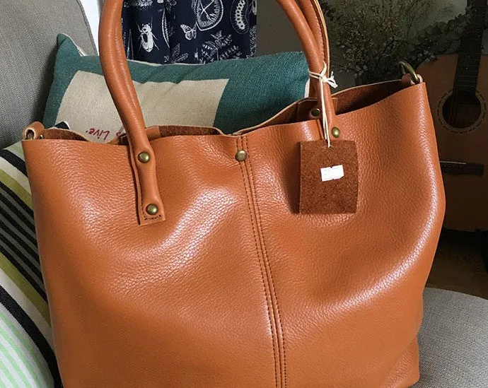 Fashion WOMENs LEATHER Work Tote Bag Vintage Tote Shoulder Purse FOR WOMEN