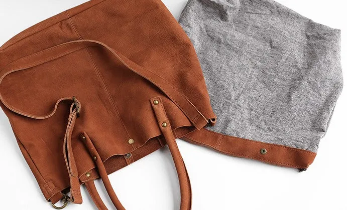 Fashion WOMENs LEATHER Work Tote Bag Vintage Tote Shoulder Purse FOR WOMEN