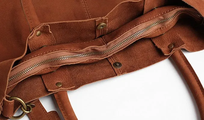 Fashion WOMENs LEATHER Work Tote Bag Vintage Tote Shoulder Purse FOR WOMEN