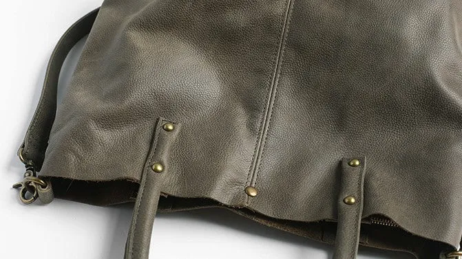 Fashion WOMENs LEATHER Work Tote Bag Vintage Tote Shoulder Purse FOR WOMEN
