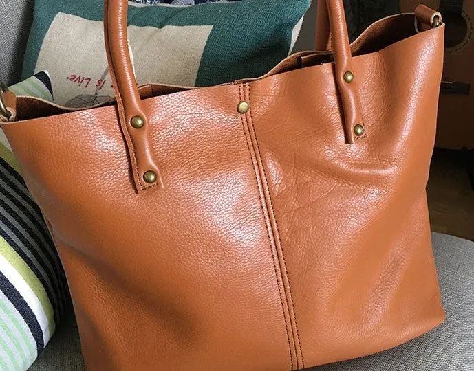 Fashion WOMENs LEATHER Work Tote Bag Vintage Tote Shoulder Purse FOR WOMEN