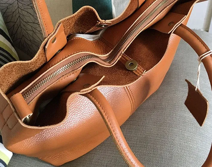 Fashion WOMENs LEATHER Work Tote Bag Vintage Tote Shoulder Purse FOR WOMEN