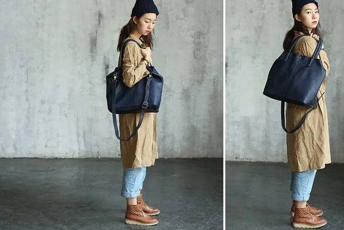 Fashion WOMENs LEATHER Work Tote Bag Vintage Tote Shoulder Purse FOR WOMEN