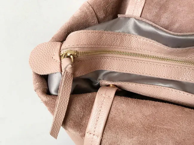Fashion Womens Pink Leather Oversize Tote Bag Pink Shoulder Tote Bag Pink Handbag Tote For Women