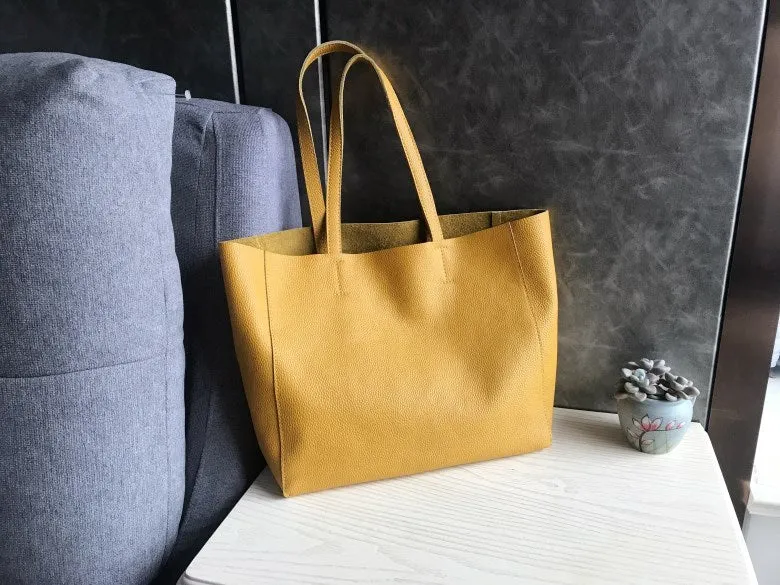 Fashion Womens Pink Leather Tote Bags Pink Shoulder Tote Bags Handbags Totes For Women