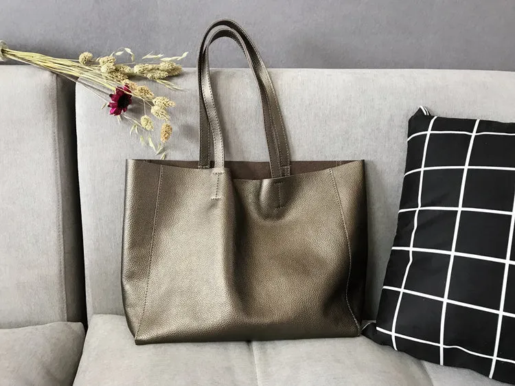 Fashion Womens Pink Leather Tote Bags Pink Shoulder Tote Bags Handbags Totes For Women