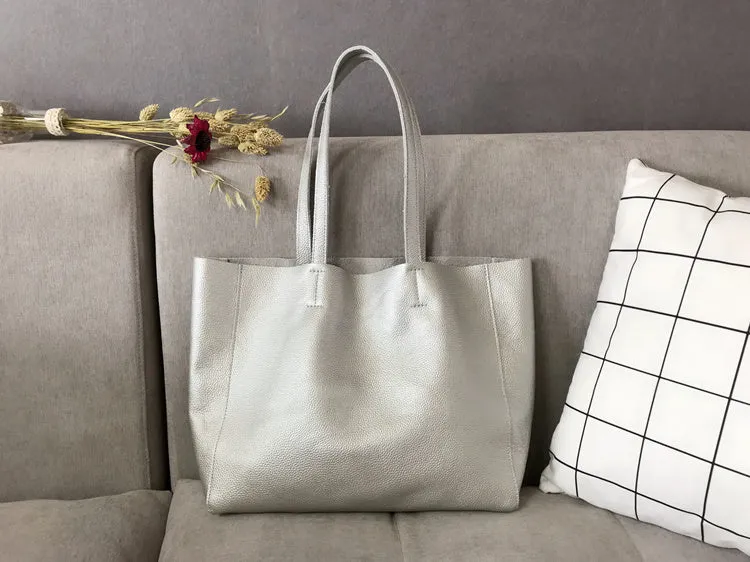 Fashion Womens Pink Leather Tote Bags Pink Shoulder Tote Bags Handbags Totes For Women