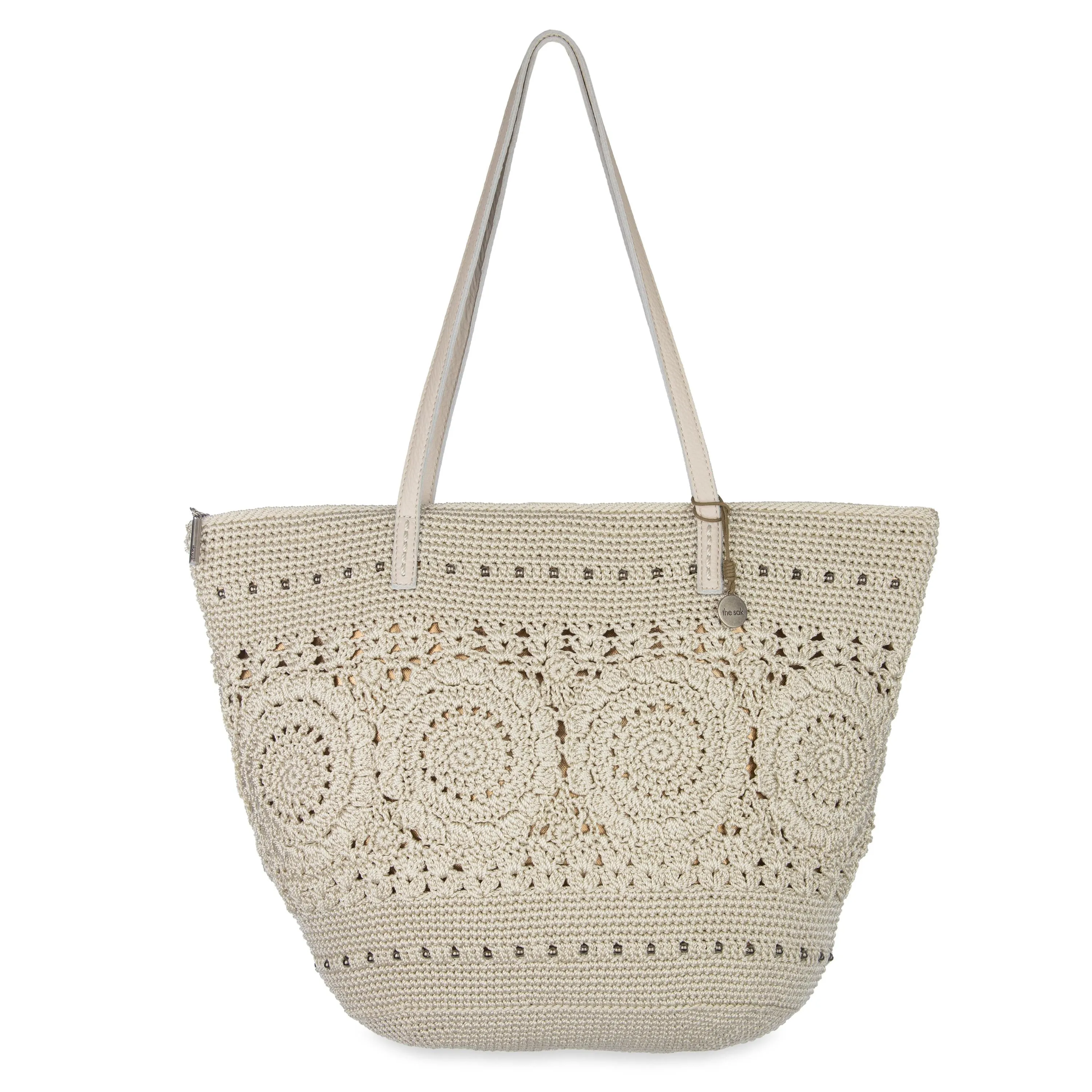 Faye Tote - Hand Crochet - Natural Medallion