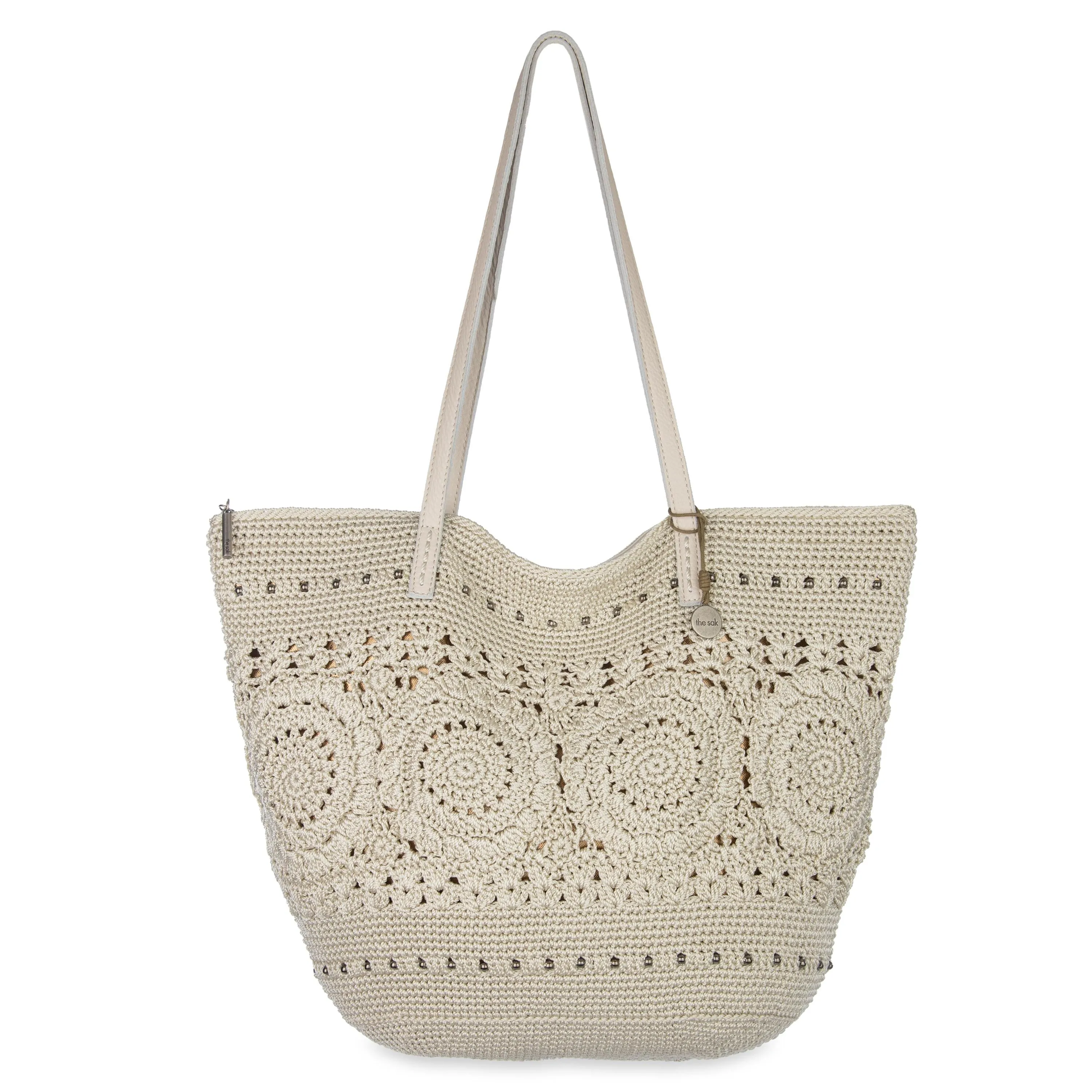 Faye Tote - Hand Crochet - Natural Medallion