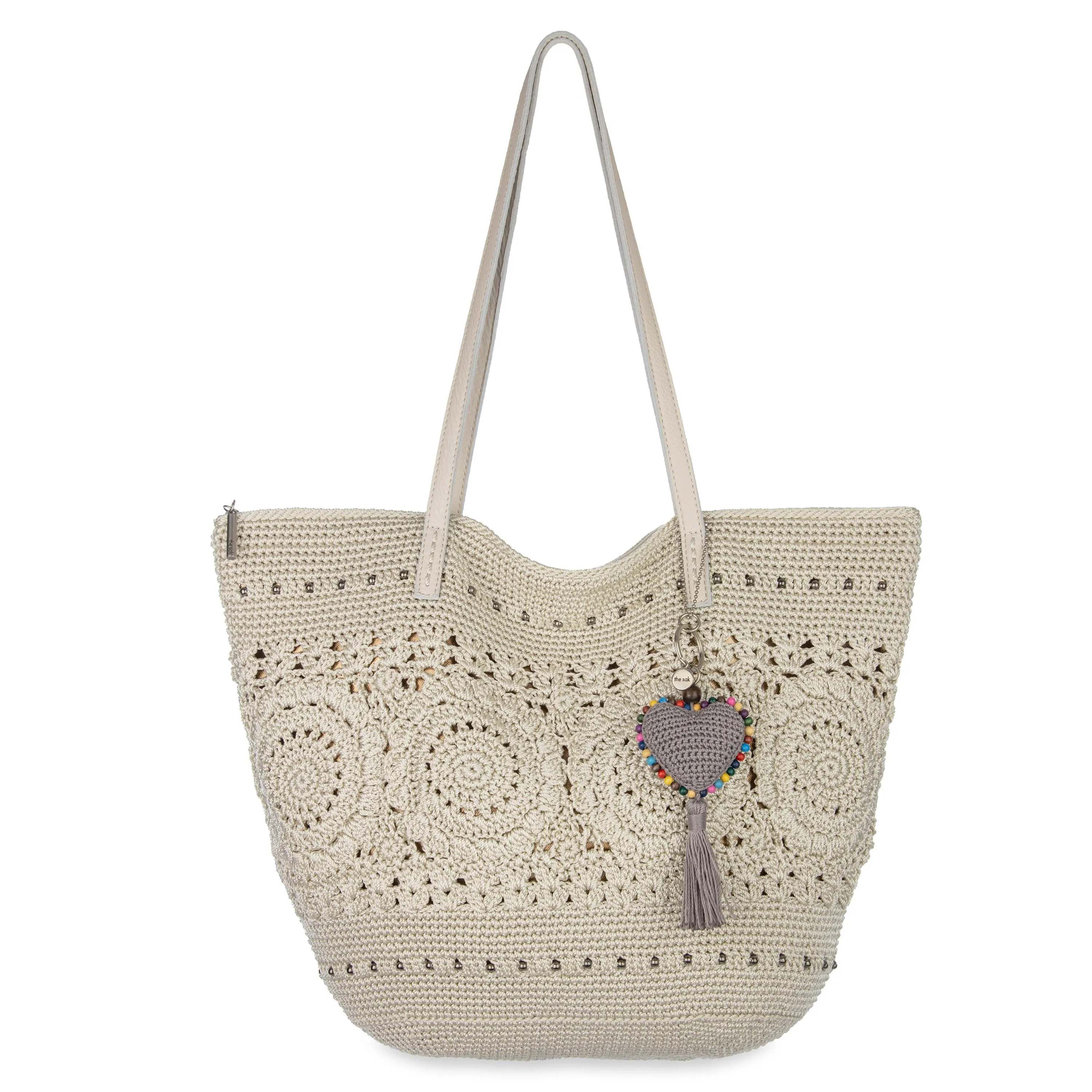 Faye Tote - Hand Crochet - Natural Medallion