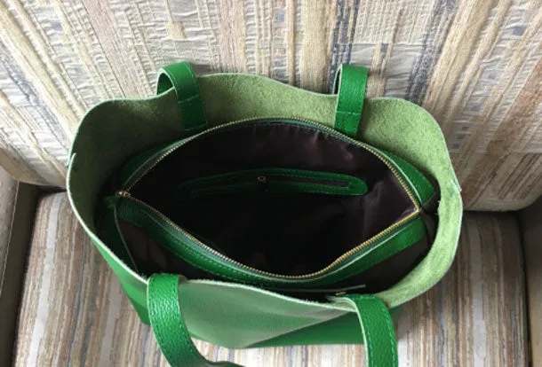 Genuine Leather Bag Handmade Tote Bag Shoulder Bag Handbag For Women