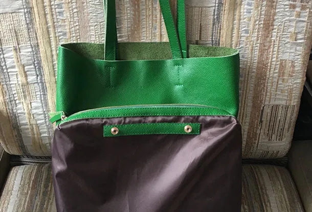 Genuine Leather Bag Handmade Tote Bag Shoulder Bag Handbag For Women
