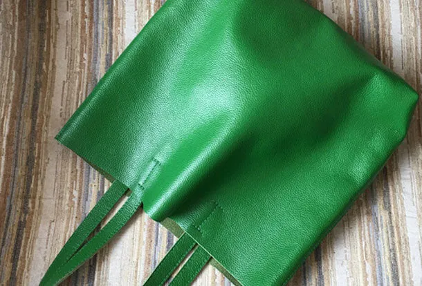 Genuine Leather Bag Handmade Tote Bag Shoulder Bag Handbag For Women