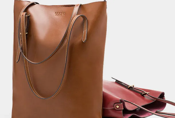 Genuine Leather handbag shoulder bag large tote for women leather shopper bag