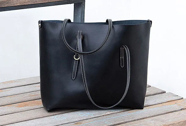Genuine Leather handbag shoulder bag large tote for women leather shopper bag