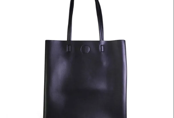 Genuine Leather handbag small black shoulder bag brown tote for women leather shopper bag