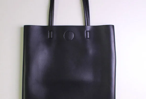 Genuine Leather handbag small black shoulder bag brown tote for women leather shopper bag