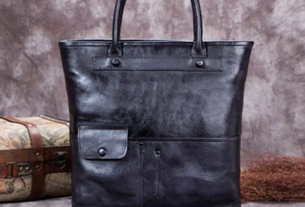 Genuine Leather Handbag Vintage Tote Bag Crossbody Bag Shoulder Bag Purse For Women