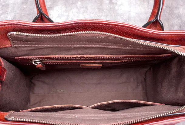 Genuine Leather Handbag Vintage Tote Bag Crossbody Bag Shoulder Bag Purse For Women
