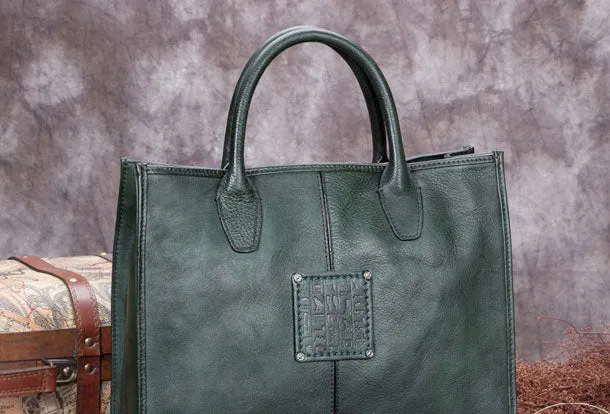 Genuine Leather Handbag Vintage Tote Bag Crossbody Bag Shoulder Bag Purse For Women