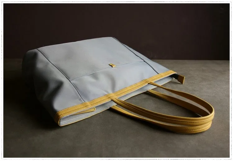 Gray Womens Nylon Shoulder Tote Womens Nylon Shoulder Tote Gray Nylon Handbag Shoulder Purse for Ladies