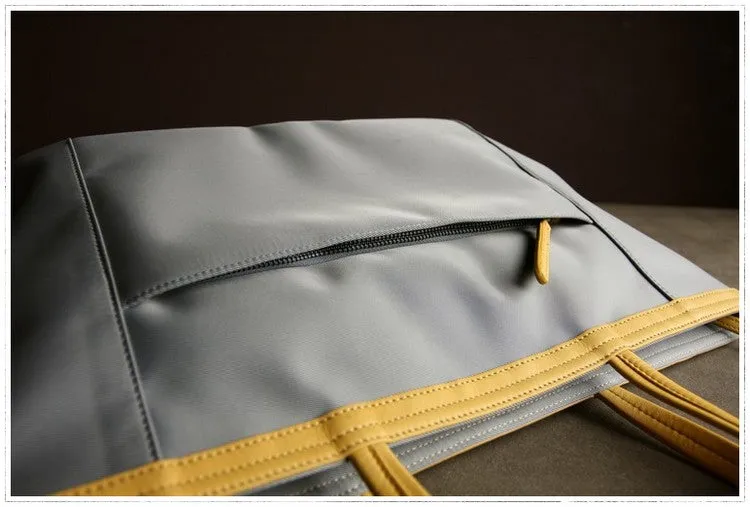 Gray Womens Nylon Shoulder Tote Womens Nylon Shoulder Tote Gray Nylon Handbag Shoulder Purse for Ladies