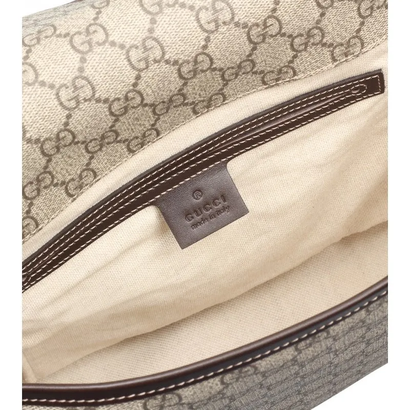 Gucci Beige & ebony GG Supreme canvas medium messenger bag
