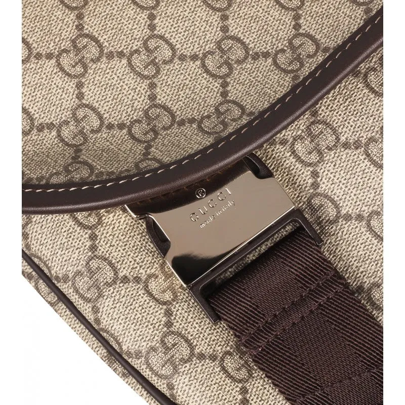 Gucci Beige & ebony GG Supreme canvas medium messenger bag