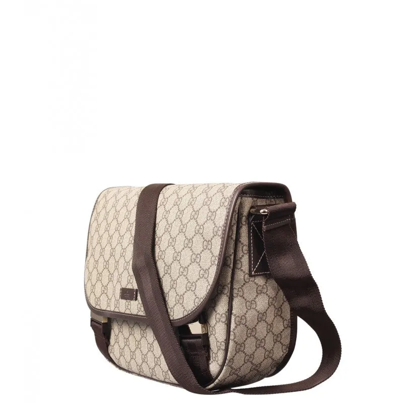 Gucci Beige & ebony GG Supreme canvas medium messenger bag